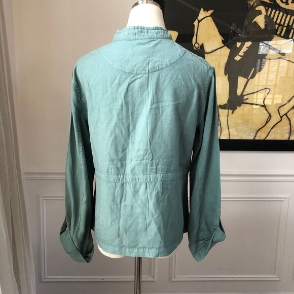 Sanctuary Green Safari Snap Front Jacket NWOT S - Picture 3 of 7